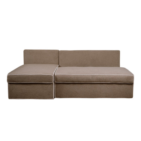 Coltar Extensibil Cu Lada New Modulo, Interschimbabil Stanga/Dreapta, Bej inchis Boucle, 220 X 80 X 155 Cm-01