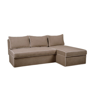 Coltar Extensibil Cu Lada New Modulo, Interschimbabil Stanga/Dreapta, Bej inchis Boucle, 220 X 80 X 155 Cm