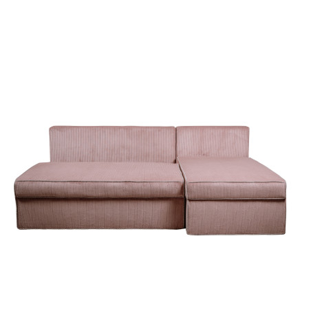 Coltar Extensibil Cu Lada New Modulo, Interschimbabil Stanga/Dreapta, Roz Pudra, 220 x 80 x 155 Cm-01