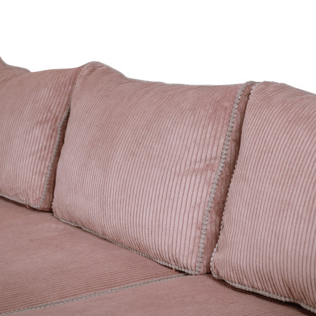 Coltar Extensibil Cu Lada New Modulo, Interschimbabil Stanga/Dreapta, Roz Pudra, 220 x 80 x 155 Cm-01