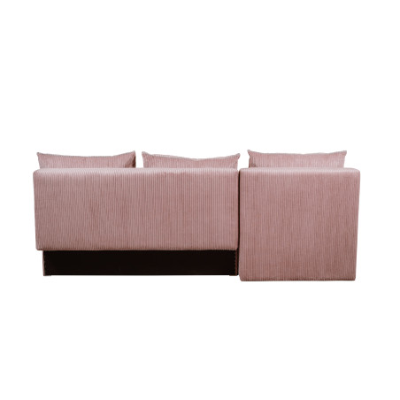 Coltar Extensibil Cu Lada New Modulo, Interschimbabil Stanga/Dreapta, Roz Pudra, 220 x 80 x 155 Cm-01