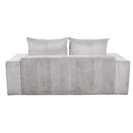 Canapea Fixa Otis, 2 locuri, Lada Depozitare,  Gri deschis-01