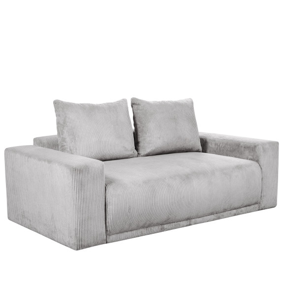 Canapea Fixa Otis, 2 locuri, Lada Depozitare,  Gri deschis