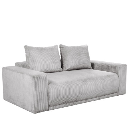 Canapea Fixa Otis, 2 locuri, Lada Depozitare,  Gri deschis-01