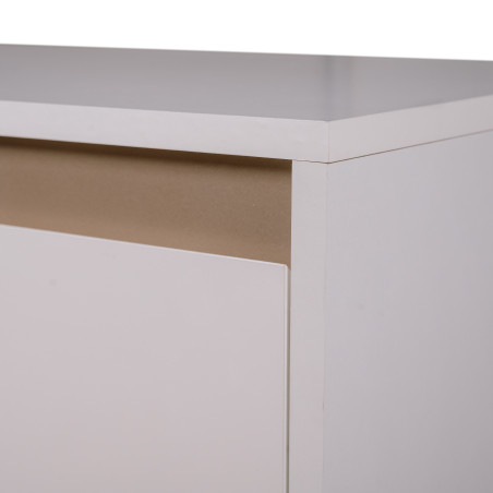 Comoda Phoenix Cu 3 Sertare, Alb Lucios, 113 Cm-01