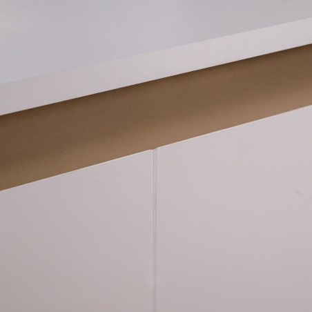 Comoda Phoenix Cu 3 Sertare, Alb Lucios, 113 Cm-01