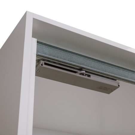 Dulap 2 Usi Culisante Phoenix, Alb Lucios, 249 Cm-01