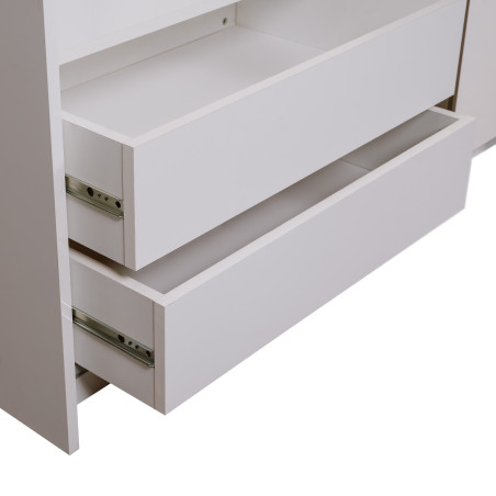 Dulap 2 Usi Culisante Phoenix, Alb Lucios, 249 Cm-01