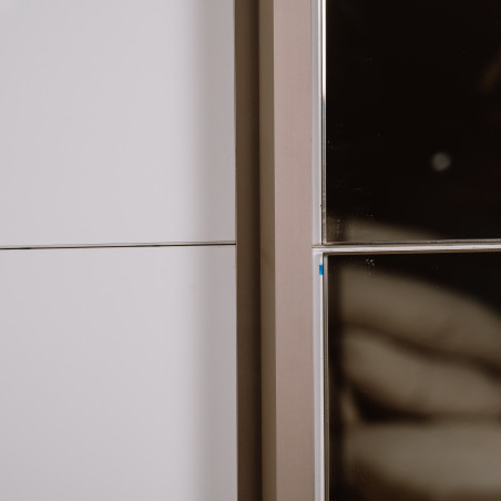 Dulap 2 Usi Culisante Phoenix, Alb Lucios, 249 Cm-01