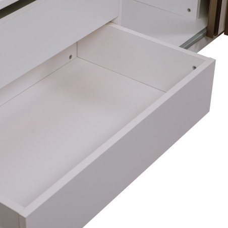 Dulap 2 Usi Culisante Phoenix, Alb Lucios, 249 Cm-01