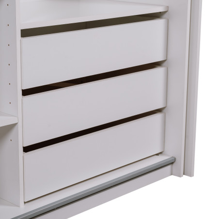 Dulap 2 Usi Culisante Phoenix, Alb Lucios, 249 Cm-01