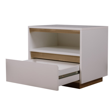 Noptiera Phoenix Cu 1 Sertar, Ab Lucios, 58 Cm-01