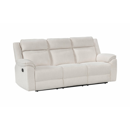 Canapea 3 Locuri Malvina Recliner Manual, Bej, 213 x 94 x 104 Cm-01