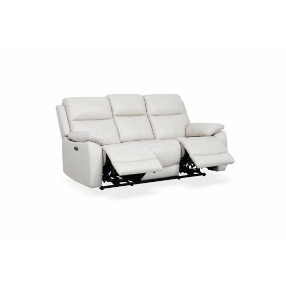 Canapea 3 Locuri Recliner Electric Chilly, Bej, 193 x 96.5 x 99 Cm