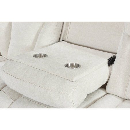 Canapea Cu 3 Locuri Sunglow, Recliner Electric Si Bar, Bej, 228 x 96 x 106 Cm-01