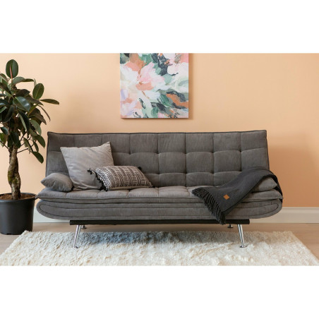 Canapea Extensibila Bridge, Gri Inchis, 196 Cm-01