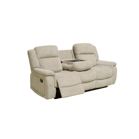 Canapea Cu Recliner 3 Locuri Monte Carlo, Bej, 224 Cm-01