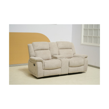 Canapea Cu Recliner Monte Carlo 2 Locuri Bej, 196 Cm-01