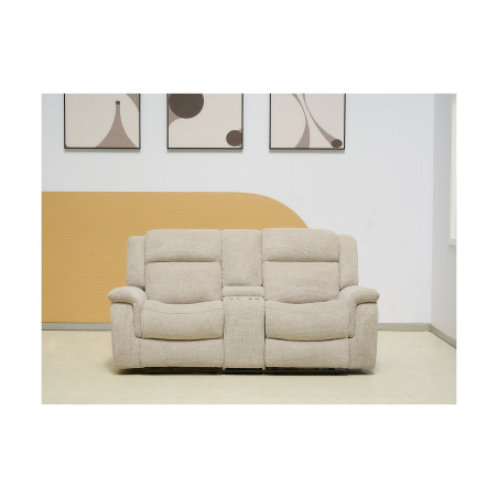 Canapea Cu Recliner Monte Carlo 2 Locuri Bej, 196 Cm-01