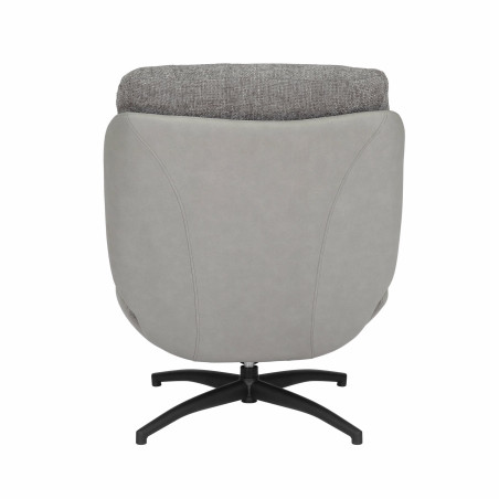 Fotoliu Rotativ Cu Taburet Luiza Gri, 79 Cm-01