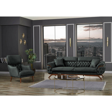 Canapea 3 Locuri Avalon Verde, 230 Cm-01