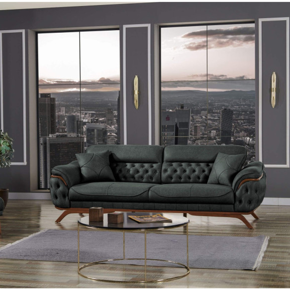 Canapea 3 Locuri Avalon Verde, 230 Cm