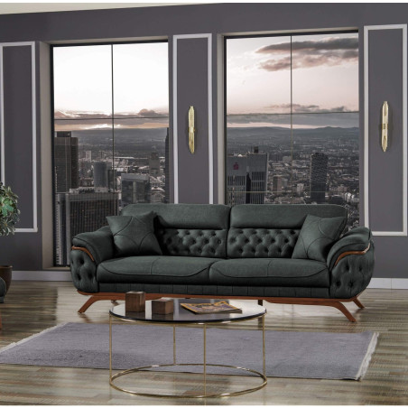 Canapea 3 Locuri Avalon Verde, 230 Cm-01