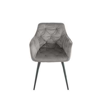 Scaun Darko, Velvet Gri, 57 Cm