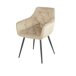 Scaun Darko Velvet Beige, 57 Cm