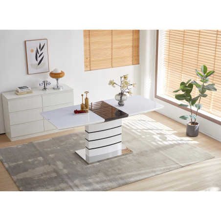 Masa Delina Alb Si Negru, 140 Cm-01