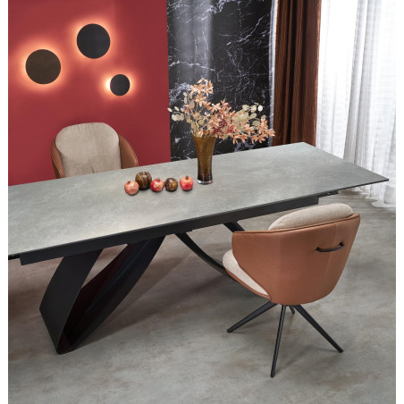 Masa Extensibila Liberty, Gri Ceramic Si Negru, 180/260 x 90 x 76 Cm-01