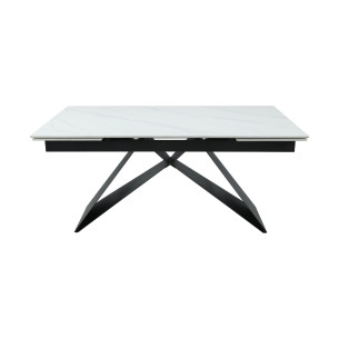 Masa Extensibila Oxidium, Alb Si Negru, 160/240 x 90 x 77 Cm