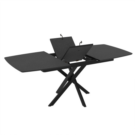 Masa Filo, Negru 145/185 x 90 x 75 Cm-01