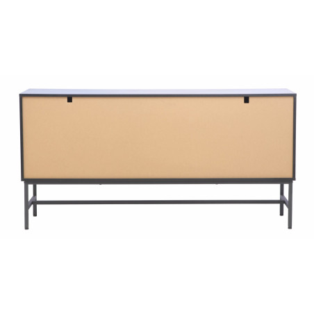 Bufet 2 Usi Si 3 Sertare Cargo, Negru Si Stejar-01