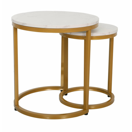 Set 2 Mese Cafea Aniston Auriu Si Alb-01