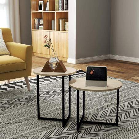 Set 2 Mese Cafea Jay Negru Si Stejar-01