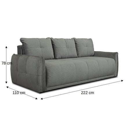 Canapea Extensibila Jojo, Lada Depozitare, Gusto 61, 222 Cm-01