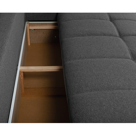 Canapea Extensibila Green, 3 locuri, Lada Depozitare, Gri Inchis Caleido Antracite, 240 Cm-01