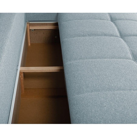 Canapea Extensibila Green, 3 locuri, Lada Depozitare, Gri deschis, Caleido Icegrey, 240 Cm-01