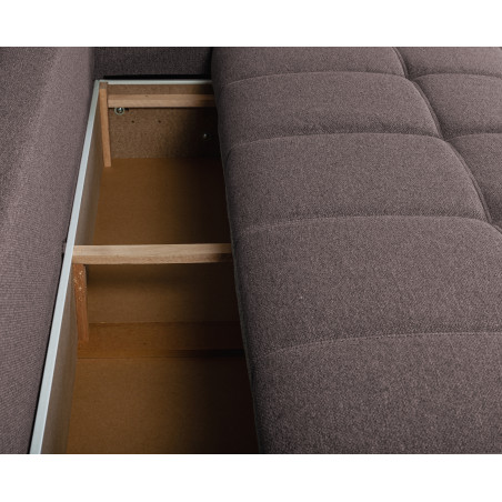 Canapea Extensibila Green, 3 locuri, Lada Depozitare, Maro, Caleido Brown, 240 Cm-01