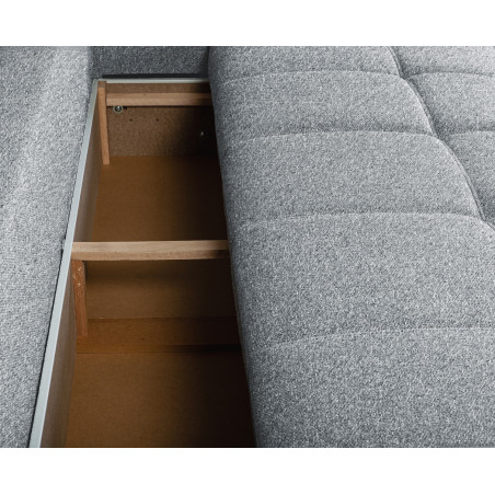 Canapea Extensibila Green, 3 locuri, Lada Depozitare, Gri, Arte 89A, 240 Cm-01