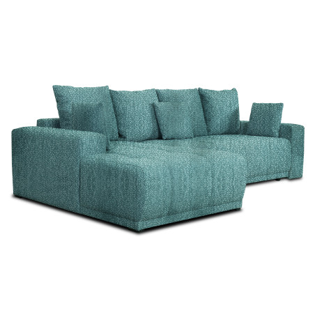 Coltar Cu Insula Dreapta Green, 5 Locuri, Lada Depozitare, Albastru, Palacio 77, 280 Cm-01