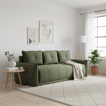 Canapea Extensibila Joy, Lada Depozitare, Verde, 222 Cm-01