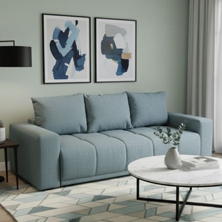 Canapea Extensibila Otis, 3 locuri, Lada Depozitare, Gri Albastrui, 240 Cm-01