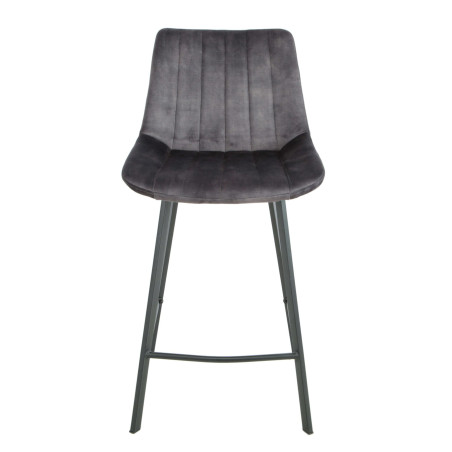 Scaun Bar Jasper, Picior Metalic, Gri Inchis, 49 Cm-01