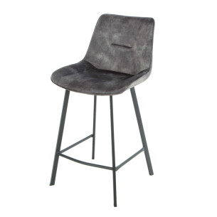 Scaun Bar Alegra, Picior Metalic, Gri, 49 Cm