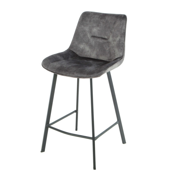 Scaun Bar Alegra, Picior Metalic, Gri, 49 Cm