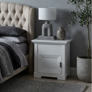 Noptiera Cu 1 Usa Si 1 Sertar Verona Bianco Alb, 59 Cm