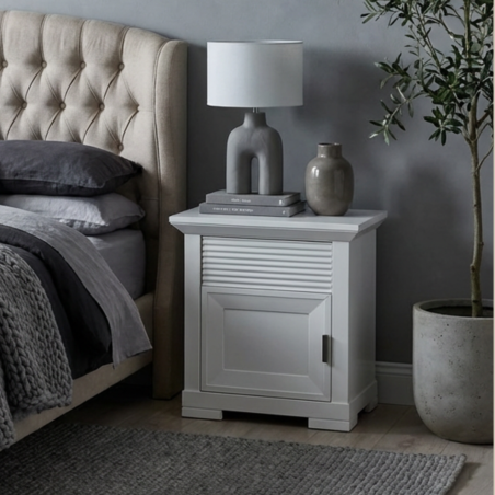 Noptiera Cu 1 Usa Si 1 Sertar Verona Bianco Alb, 59 Cm-01