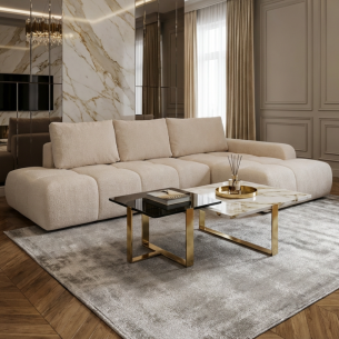 Coltar Extensibil Dreapta Luna, Lada Depozitare, 5 Locuri, ONYX 1 IVORY, 270 Cm